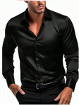 Thomas | Luxury Satin Button-Up Shirt - Valereo