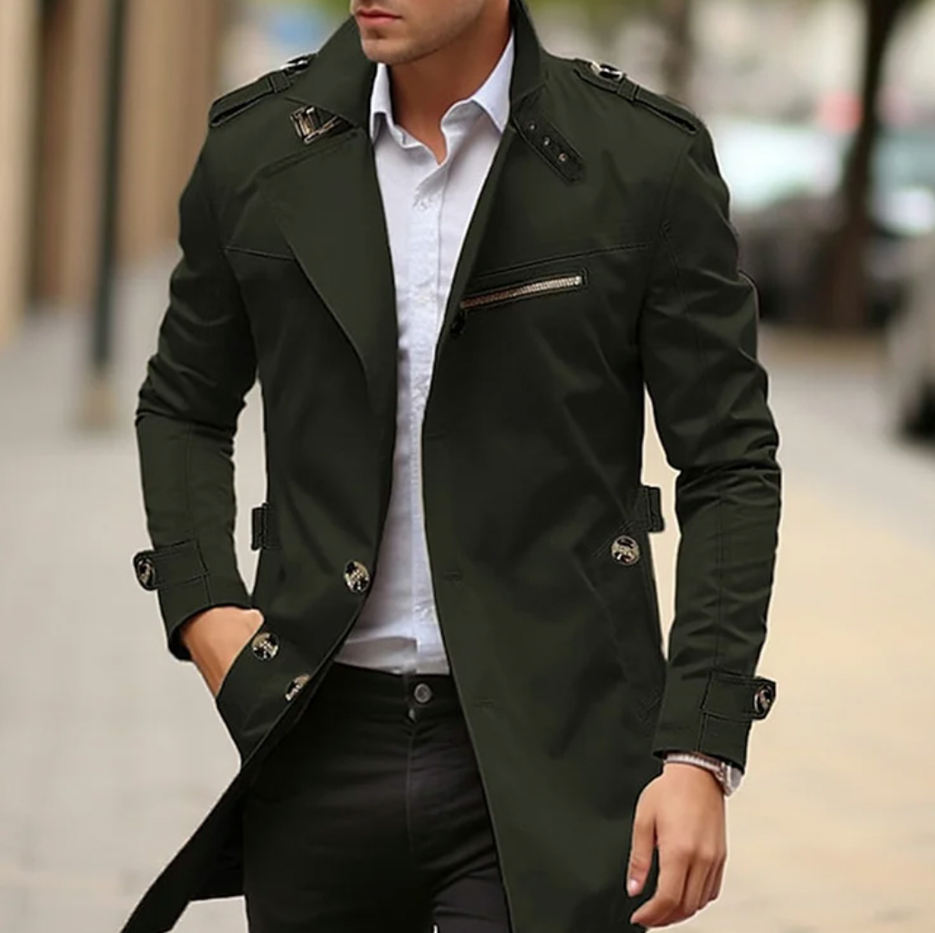 Thomas | Refined Slim-Fit Trench Coat - Valereo