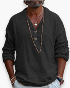 Thomas | Relaxed Linen Henley Shirt - Valereo