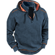 Thomas | Stylish Quarter-Zip Contrast Hoodie - Valereo