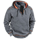 Thomas | Stylish Quarter-Zip Contrast Hoodie - Valereo