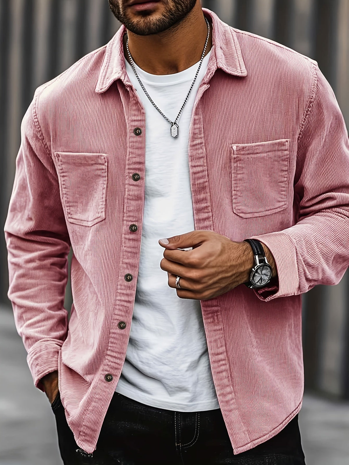 Timothy | Classic Corduroy Button Shirt Jacket