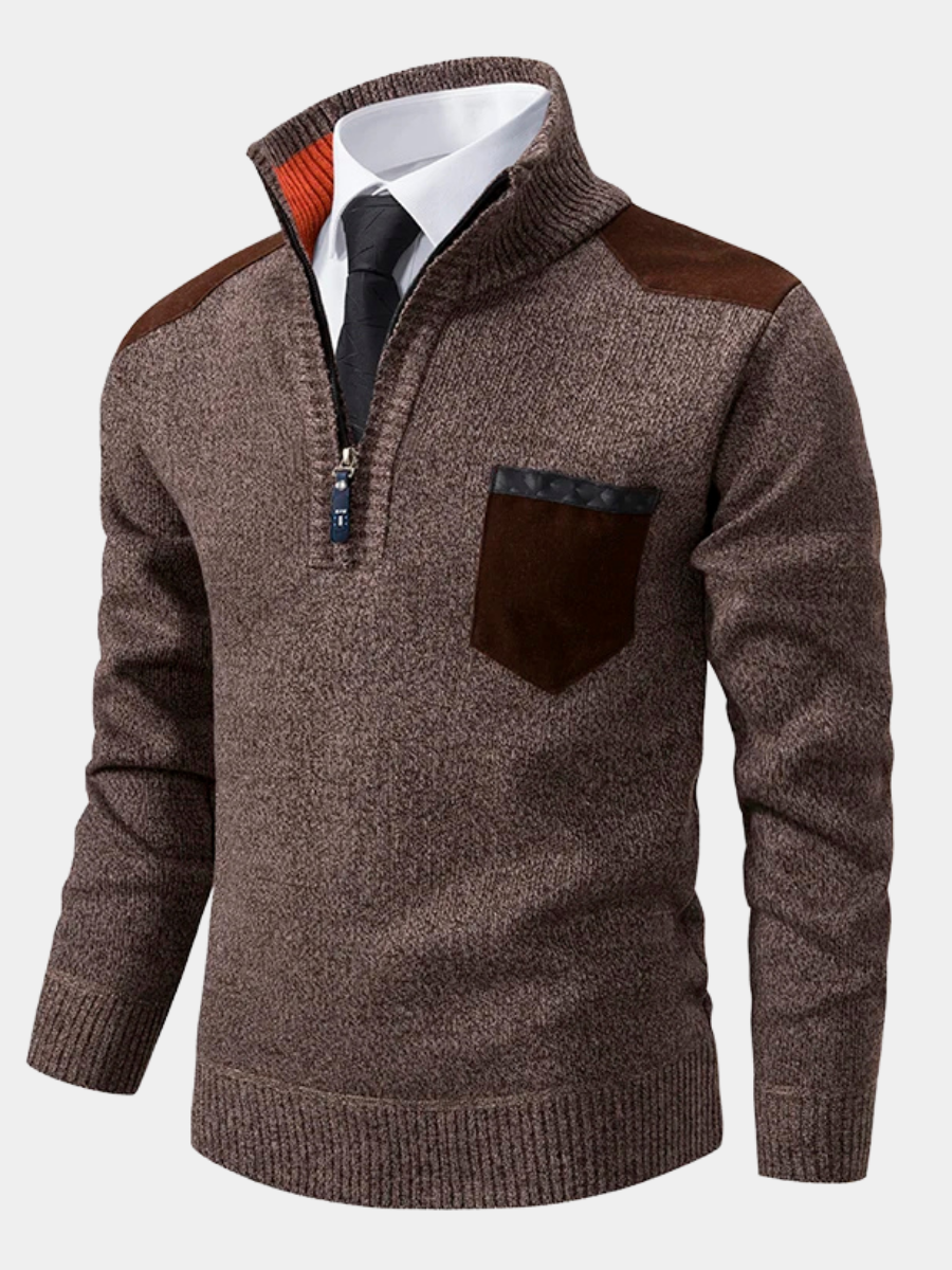 Vincent | Classic Quarter-Zip Knit Sweater - Valereo