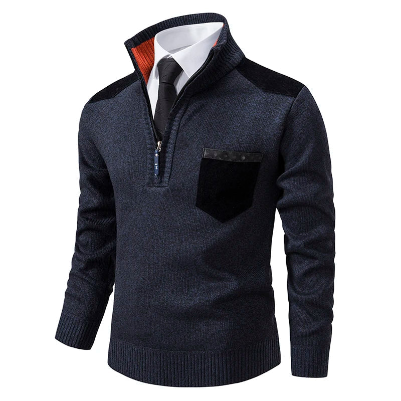 Vincent | Classic Quarter-Zip Knit Sweater - Valereo