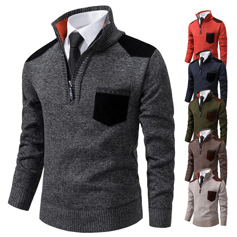 Vincent | Classic Quarter-Zip Knit Sweater - Valereo