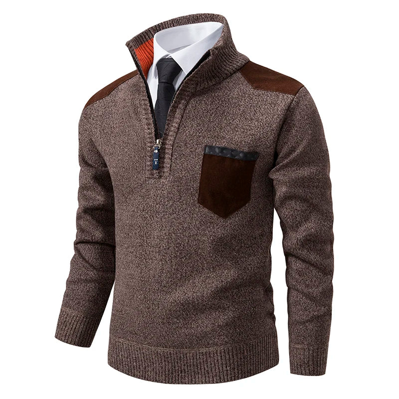 Vincent | Classic Quarter-Zip Knit Sweater - Valereo