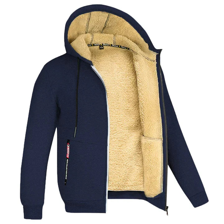Vincent | Cozy Sherpa Lined Zip Hoodie - Valereo