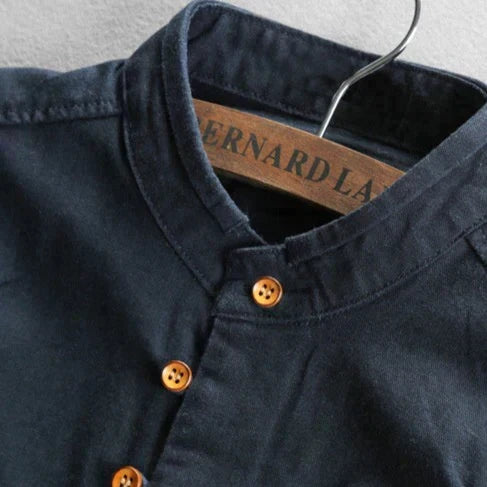 Vincent | Refined Mandarin Collar Shirt - Valereo