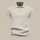 Vincent | Refined Ribbed Knit Polo Shirt - Valereo