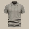 Vincent | Refined Ribbed Knit Polo Shirt - Valereo