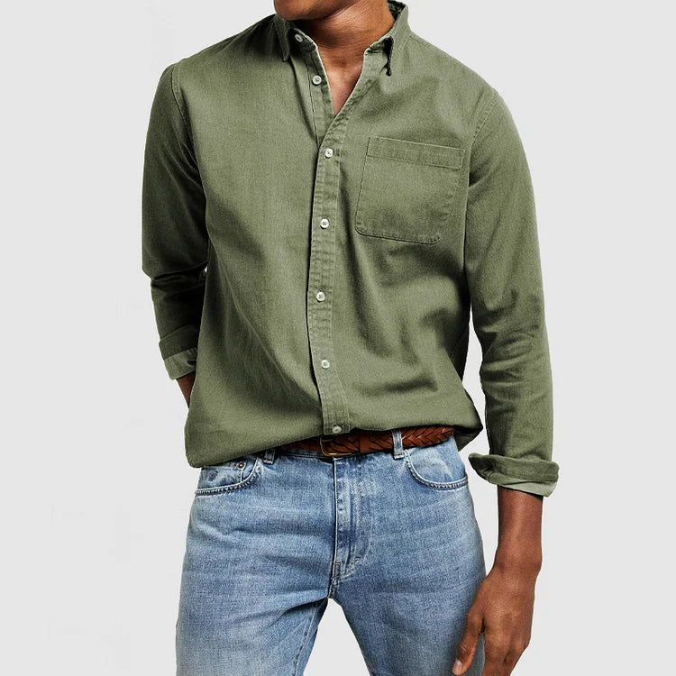 Vincent | Relaxed Cotton Button-Up Shirt - Valereo