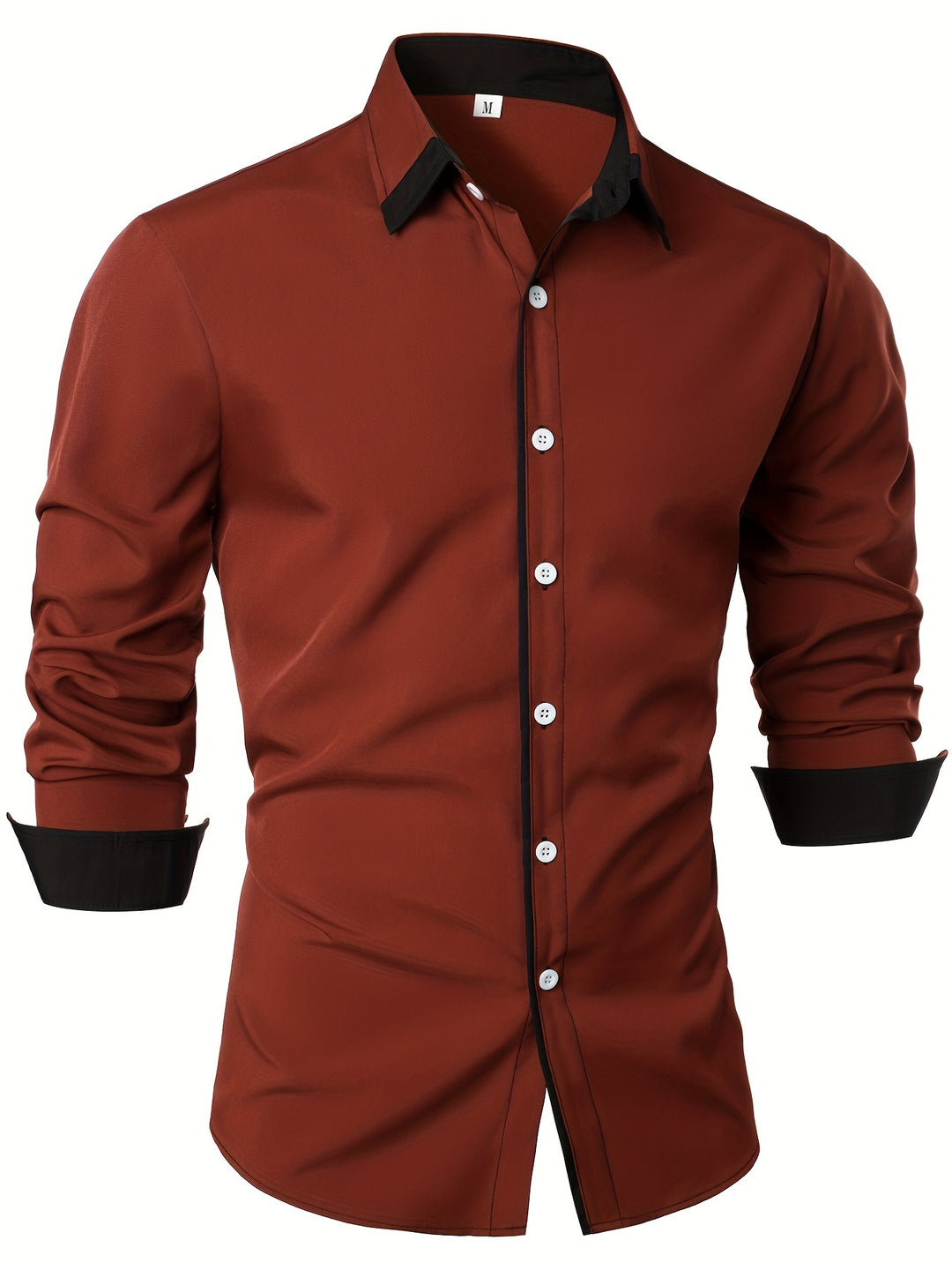 Vincent | Stylish Contrast-Collar Button-Up Shirt - Valereo