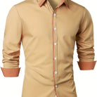 Vincent | Stylish Contrast-Collar Button-Up Shirt - Valereo