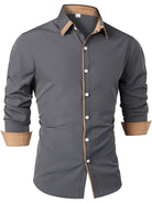 Vincent | Stylish Contrast-Collar Button-Up Shirt - Valereo