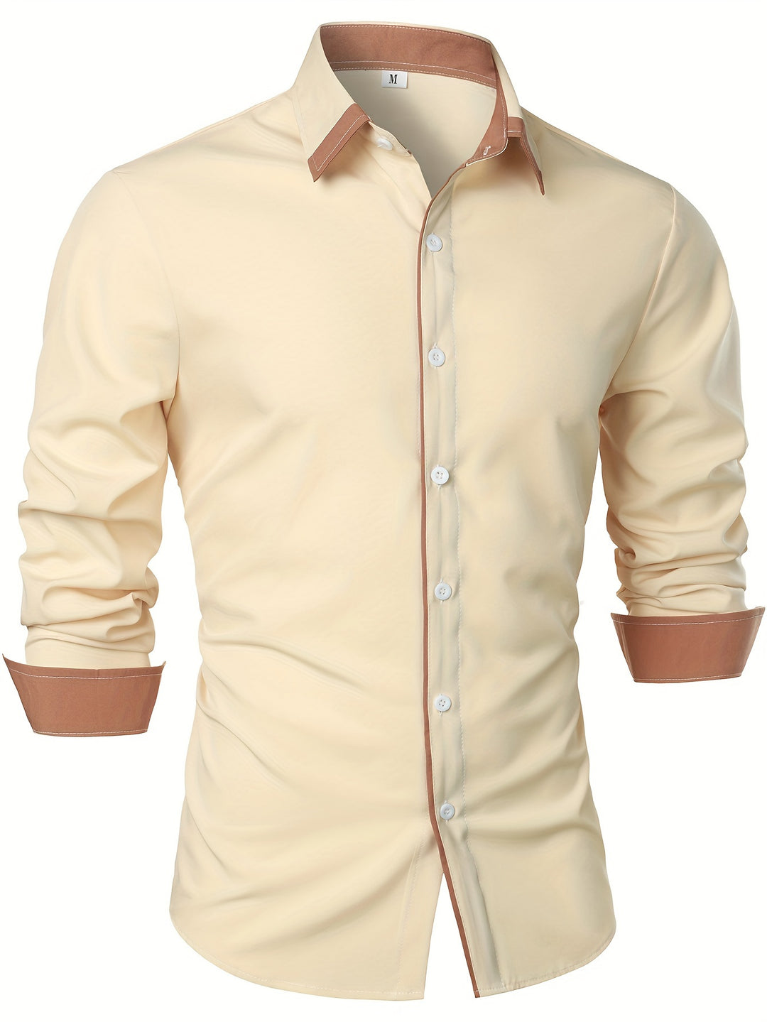 Vincent | Stylish Contrast-Collar Button-Up Shirt - Valereo