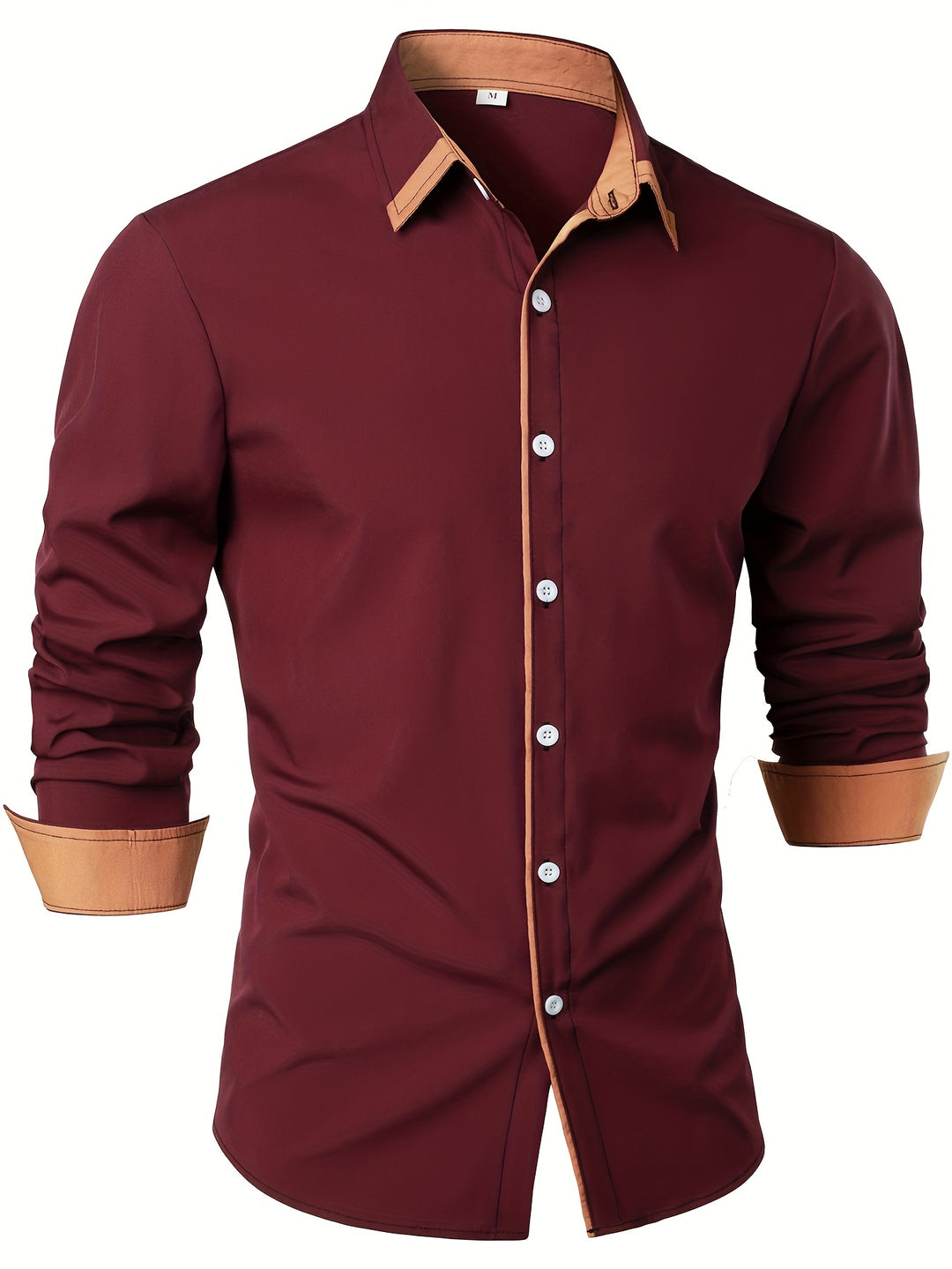 Vincent | Stylish Contrast-Collar Button-Up Shirt - Valereo
