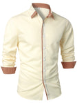 Vincent | Stylish Contrast-Collar Button-Up Shirt - Valereo