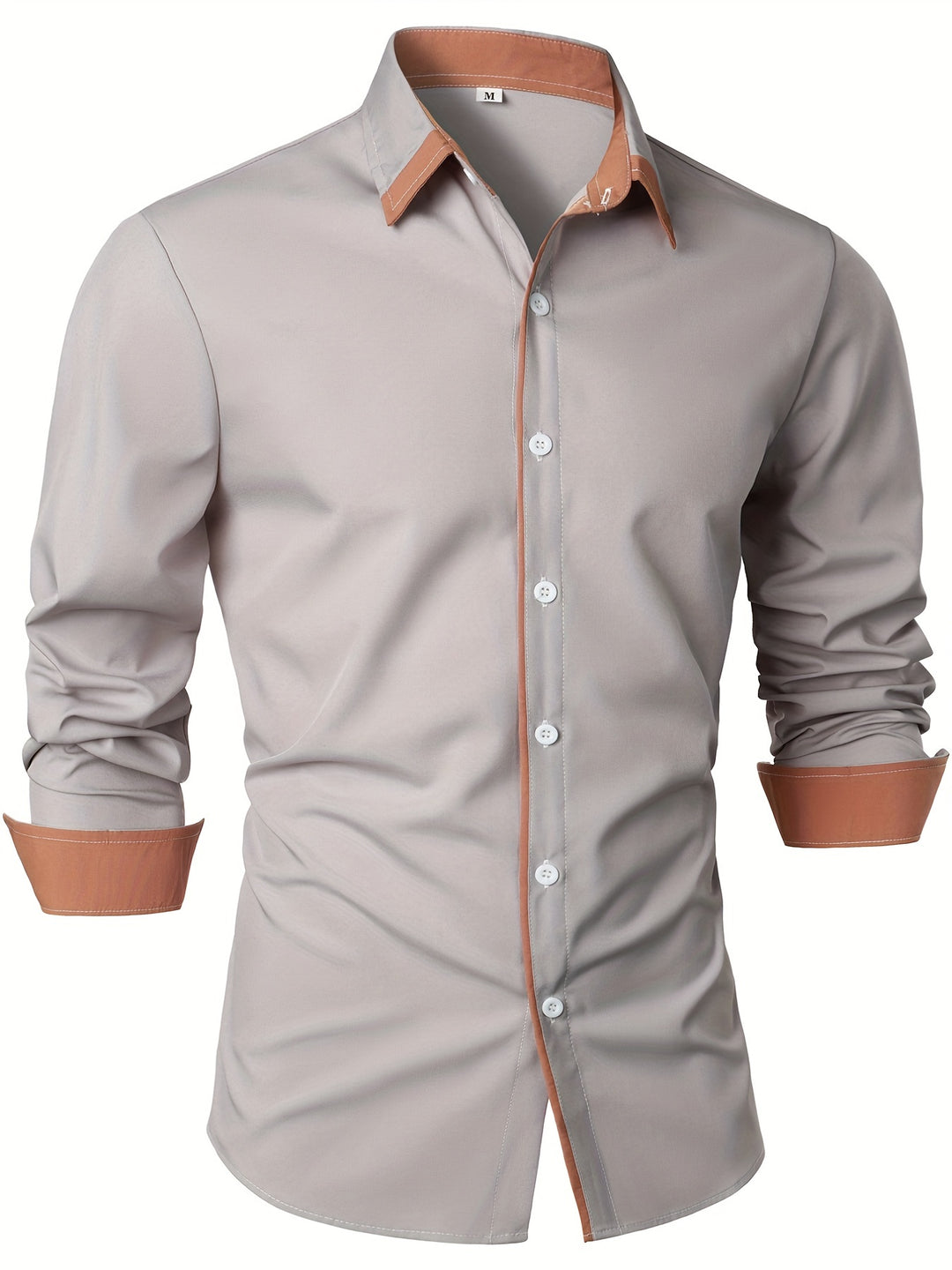 Vincent | Stylish Contrast-Collar Button-Up Shirt - Valereo