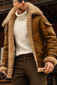 Bradley | Refined Shearling Aviator Coat